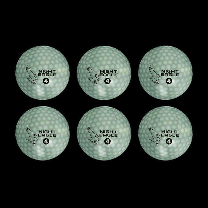 Night Eagle 6 LED Golfbälle Light-Up - Nachtgolf leuchten Rot Blau Grün Pink Weiss Fun Sport Lustig