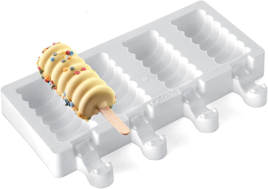silikomart | GEL04M Silikonform für Speiseeis MINI TANGO, antihaftbeschichtet, 4 Stück, Packung mit