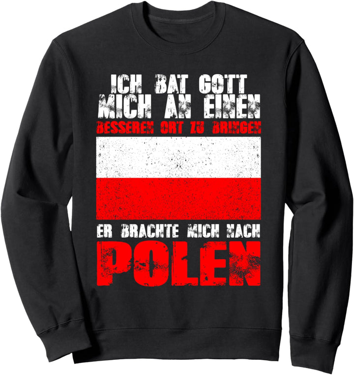 Polen Urlaub Reise Warschau Kurwa Polnische Flagge Lustig Sweatshirt