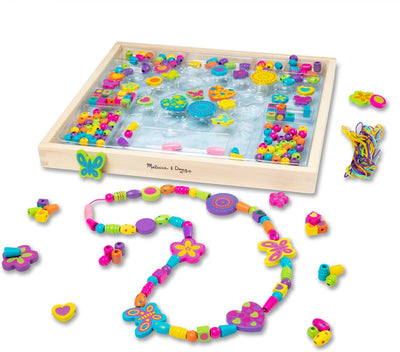 Melissa & Doug Bastelset Mädchen & Jungen | Armbänder & Ketten basteln Mädchen | Perlen zum Auffädel