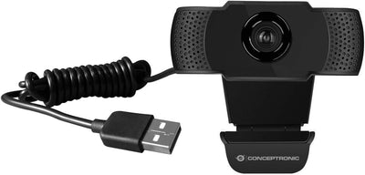 Conceptronic Webcam AMDIS 1080P Full HD Webcam+Mikrofon USB, 4+64GB 1080P Full HD AMDIS01B, 1080P Fu