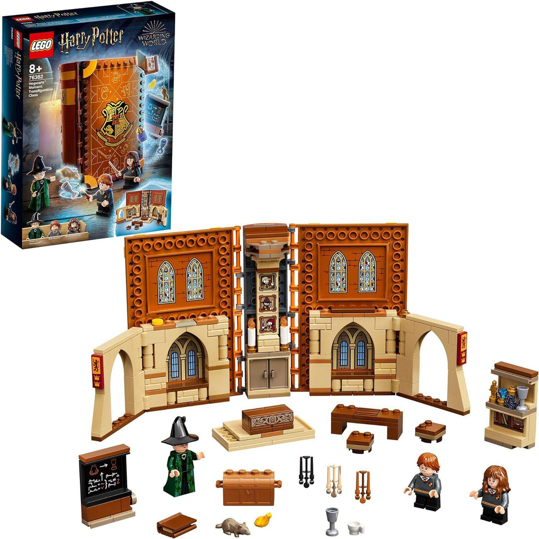 LEGO 76382 Harry Potter Hogwarts Moment: Verwandlungsunterricht Set, Spielzeugkoffer mit Minifiguren