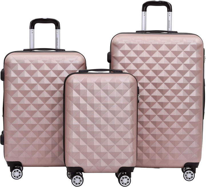 BEIBYE Trolley Koffer Reisekoffer Reisekofferset Gepäckset Kofferset 4 Zwillingsrollen Hartschale (R
