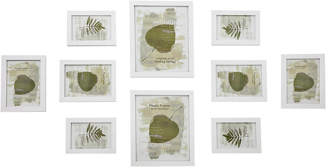 SONGMICS Bilderrahmen 10-er Set Fotorahmen - 2 STK. 20 x 25 cm, 4 STK. 13 x 18 cm und 4 STK. 10 x 15