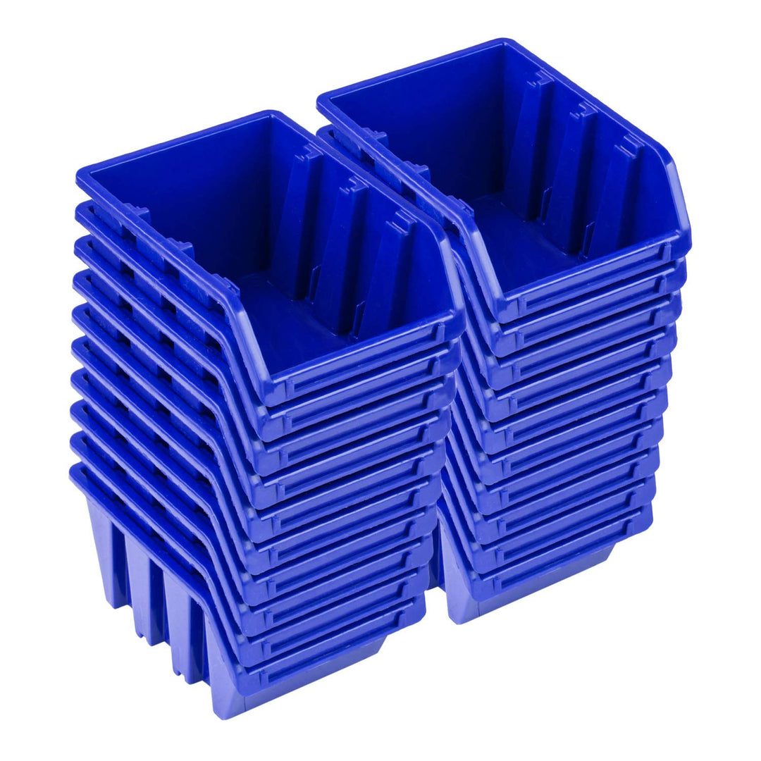 PAFEN Set 20 x Stapelboxen NP4 blau Lagerboxen Sortierboxen