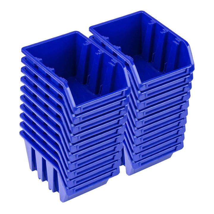 PAFEN Set 20 x Stapelboxen NP4 blau Lagerboxen Sortierboxen