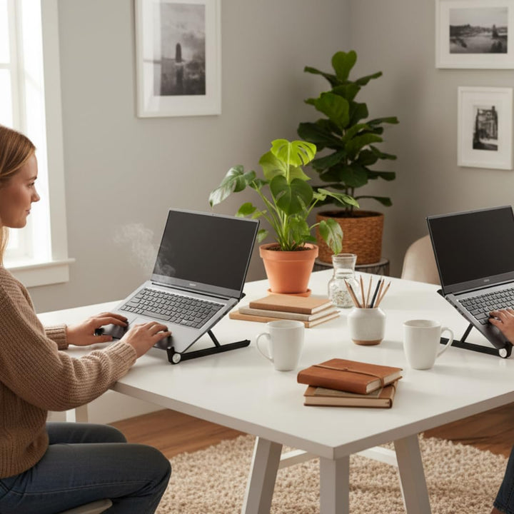 Laptopständer höhenverstellbar & faltbar – ergonomischer Notebookständer für Schreibtisch und Homeof