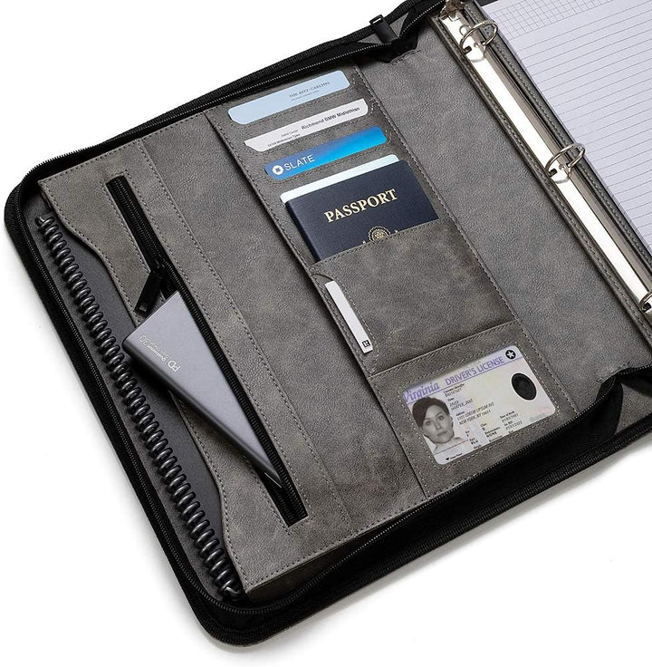 Forevermore Portfolios Padfolio Binder – Professionelles Reise-Organizer-Etui aus Kunstleder für Tab