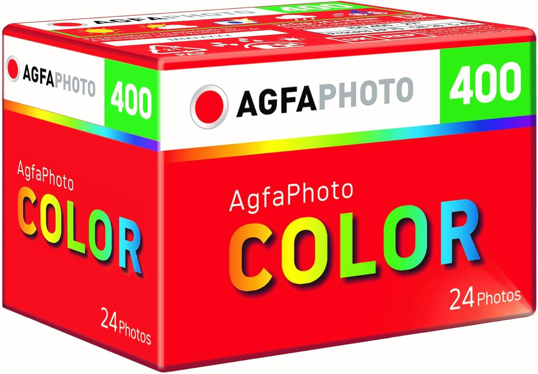 AgfaPhoto Color Kleinbildfilm 400 ASA 24 Bilder mit Komplettentwicklung Papier Fotos+Negative per Br