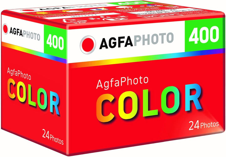 AgfaPhoto Color Kleinbildfilm 400 ASA 24 Bilder mit Komplettentwicklung Papier Fotos+Negative per Br