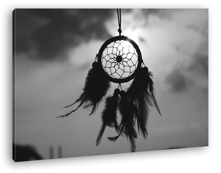 deyoli Traumfänger im Wind Format: 80x60 Effekt: Schwarz/Weiss als Leinwandbild, Motiv fertig gerahm
