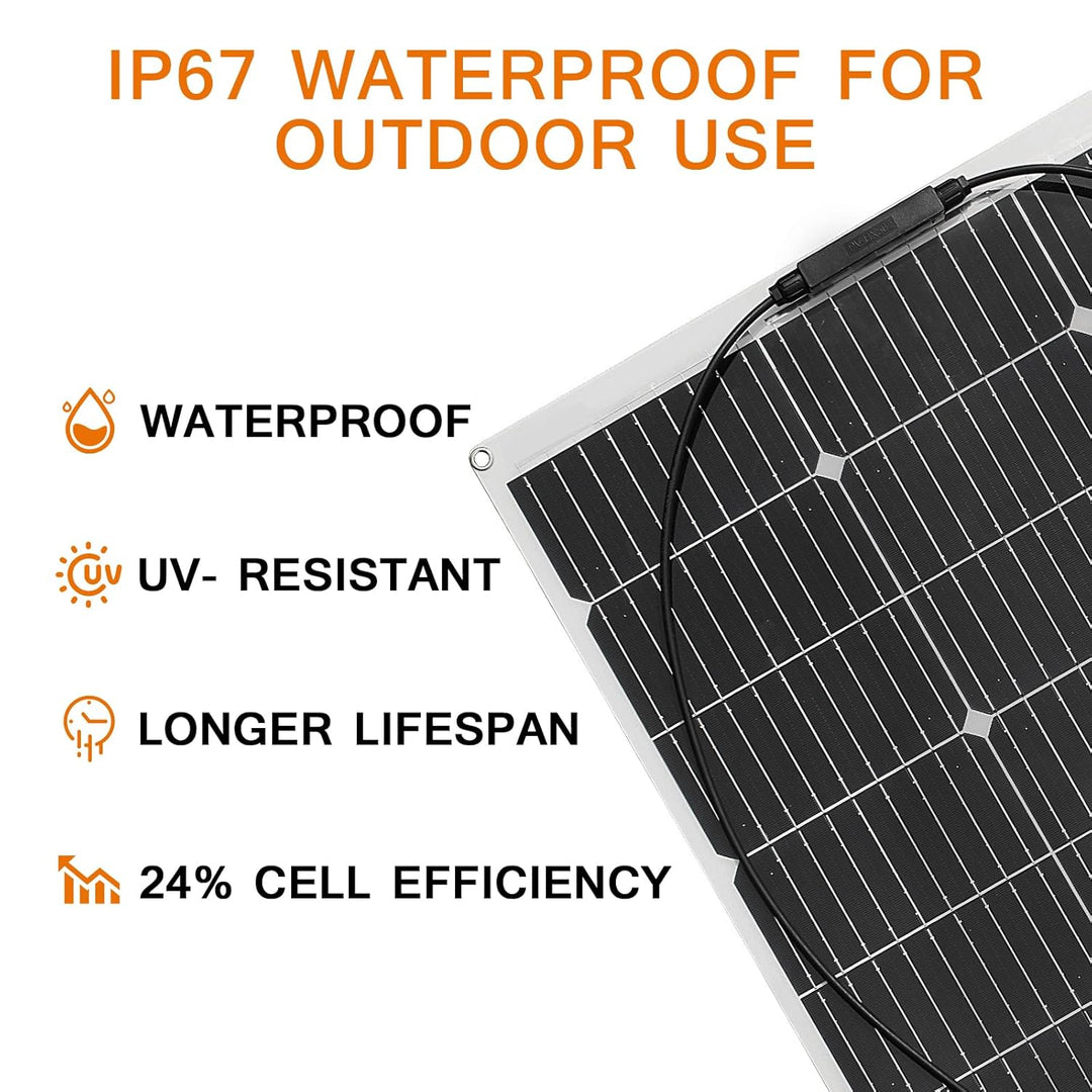 1000W 12V Flexibel Solarpanel 10x100W 18V Monokristalline Photovoltaik Solarmodule für Batterien, Wo
