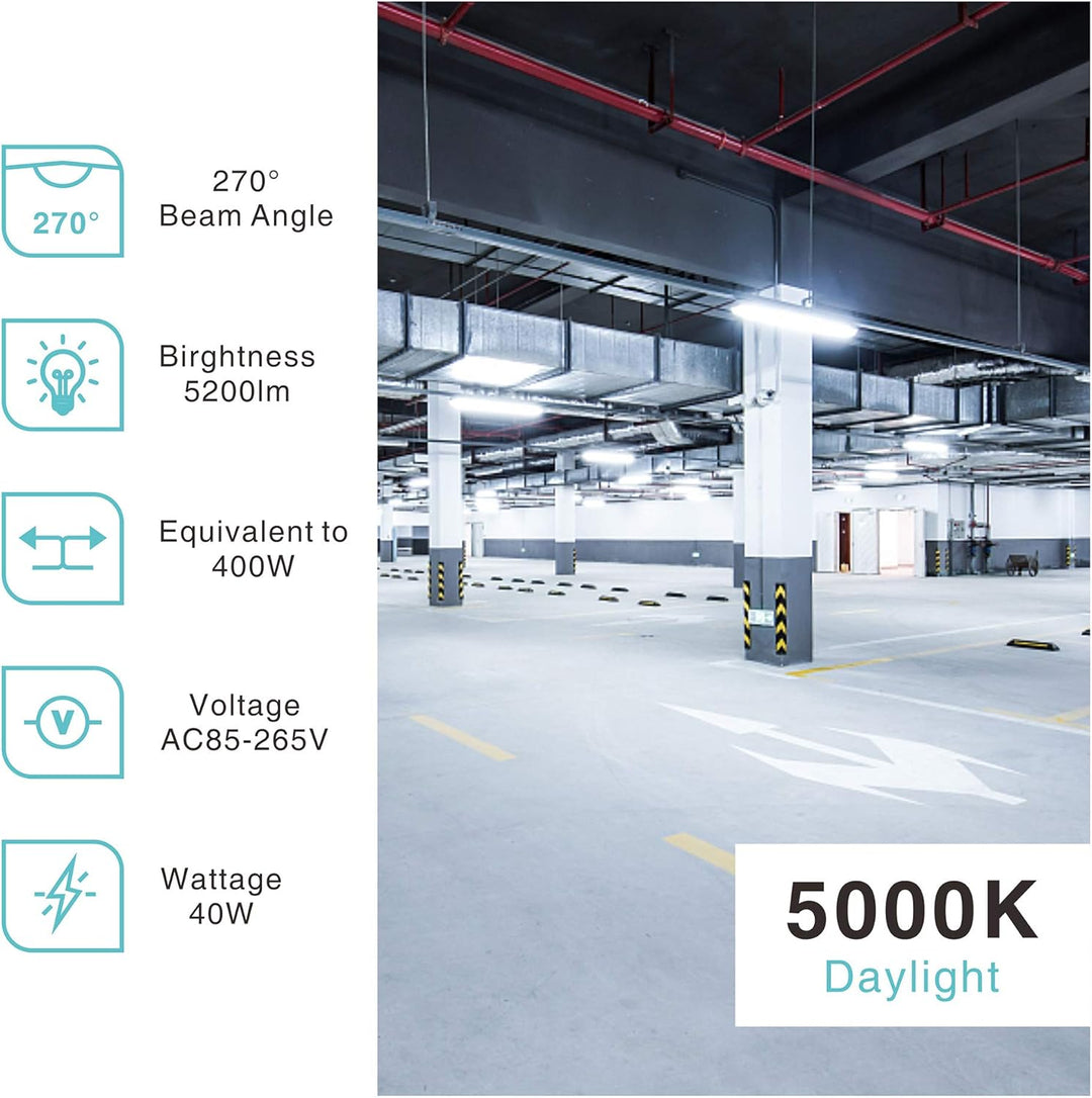 STASUN 10er Pack 150cm LED Bürodeckenleuchten, 40W 5200LM Eingebaute LED Röhrenleuchte, Bürobeleucht