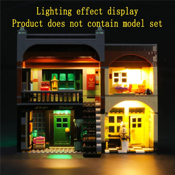 GEAMENT LED Licht-Set Kompatibel mit Lego Harry Potter Winkelgasse (Diagon Alley) - Beleuchtungsset