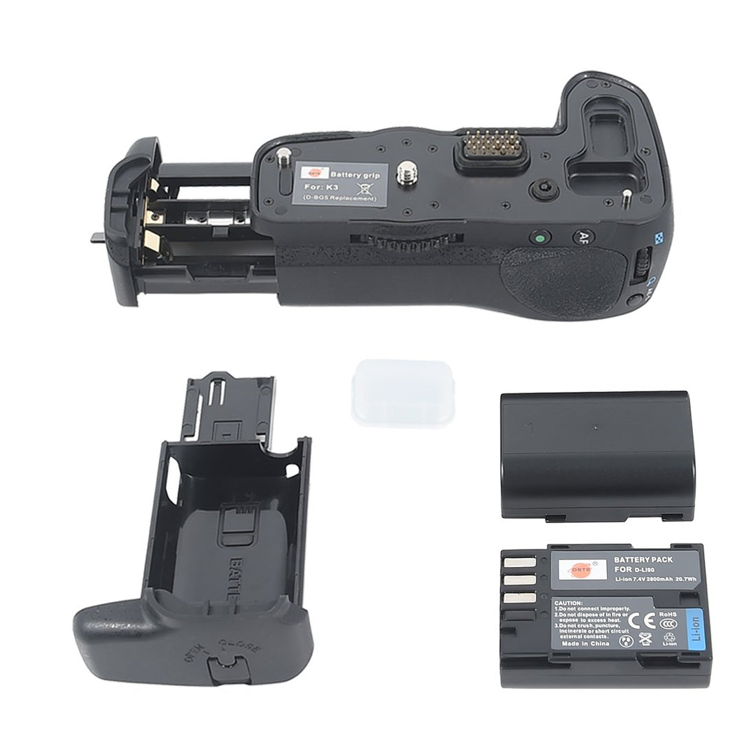 DSTE® Batterie Griff für Pentax K-3 K3 DSLR Digital Kamera als D-BG5 mit (2 packung) D-LI90