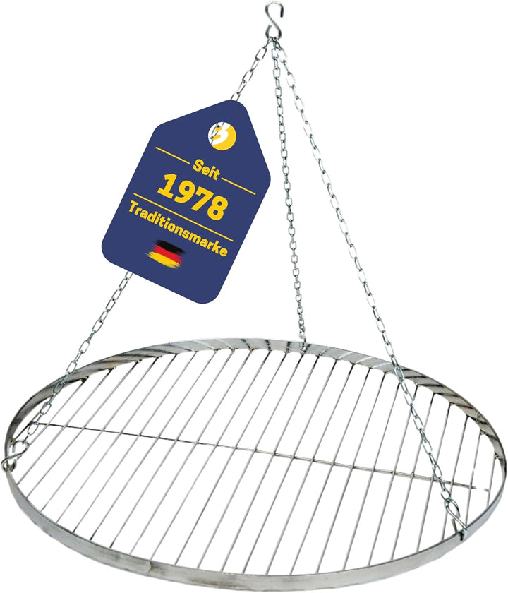 Best Sporting Schwenk-Grillrost mit Aufhängungs-Kette, Durchmesser 60 cm Silber - Silber, 60 cm Silb