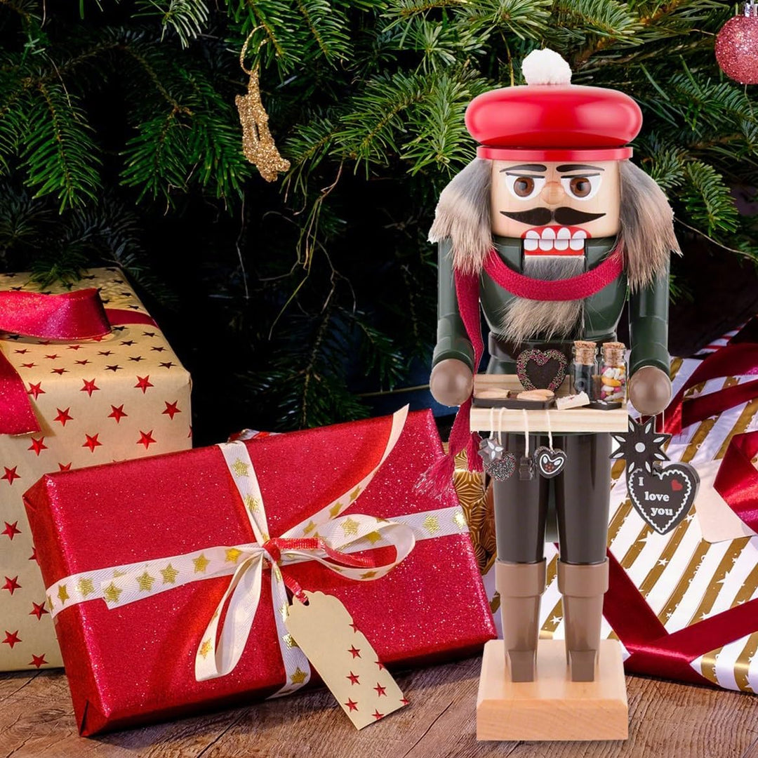 SAFE Nussknacker Lebkuchenhändler 27 cm | Weihnachtsdeko traditionelle Kunsthandwerk aus dem Erzgebi