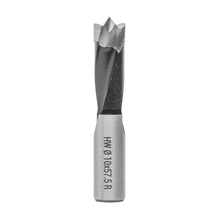 ENT 22766 Dübelbohrer HW, Schaft (S) 10 mm, Durchmesser (D) 10 mm, NL 27 mm, SL 27 mm, L 57,5 mm, Re