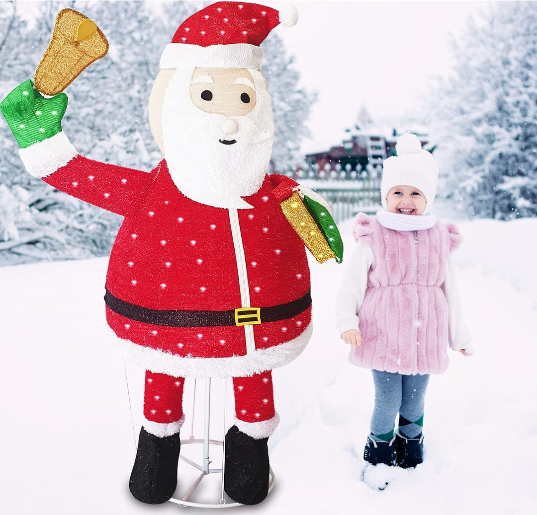 DMS LED Weihnachtsmann Weihnachtsfigur mit 200 LEDs Weihnachtsbeleuchtung für aussen und innen Weihn
