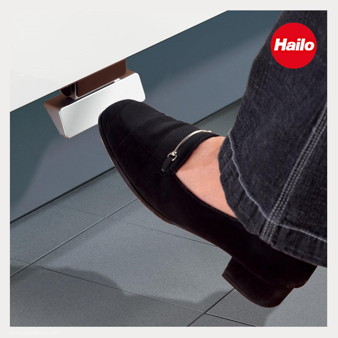 Hailo Kick and Go 3691401 | Öffnungssystem für Abfallsammler per Fusstritt | passend für Unterschran