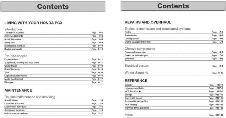 Honda PCX125 &150 (10-19) (Haynes Service & Repair Manual)