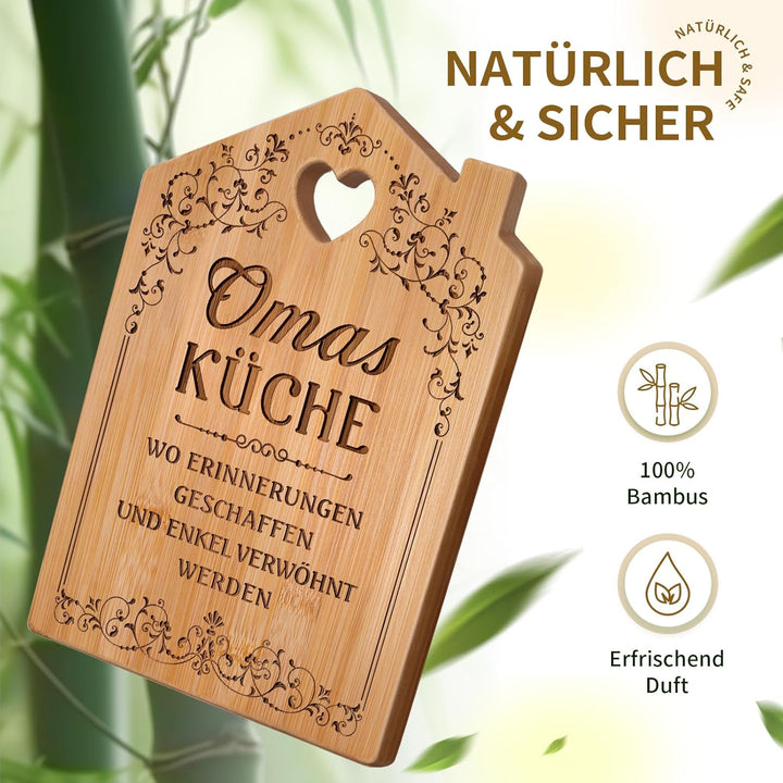 Oma Geschenk - Graviertes Bambus Schneidebrett, Oma Geschenk Geburtstag, Beste Oma Geschenke, Geburt