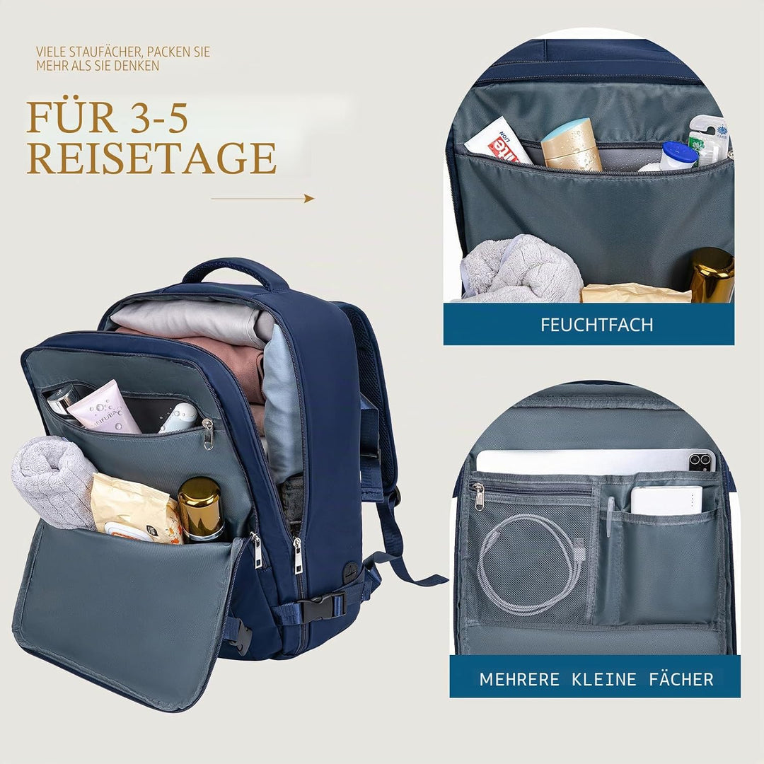 Lossga Handgepäck Easyjet 45x36x20 Reiserucksack Damen Handgepäck Rucksack Wanderrucksack Wasserdich