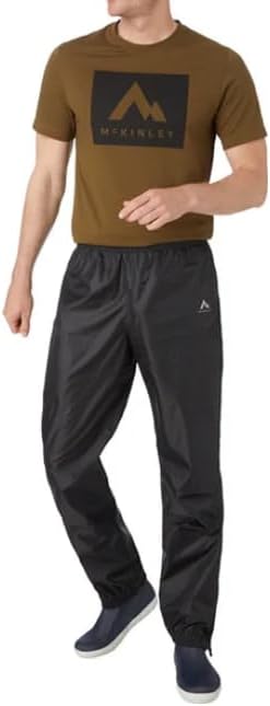 McKINLEY Herren Hose Herren Regenhose Longville Iii UX M Schwarz, M Schwarz