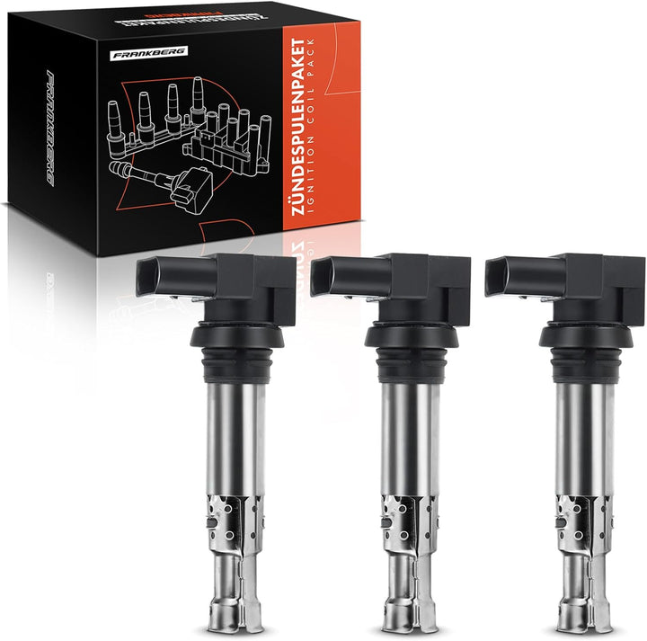 Frankberg 3x Zündspule Zündmodul Kompatibel mit A1 A2 A3 B.o.r.a Golf IV V VI J.e.t.t.a III P.a.s.s.