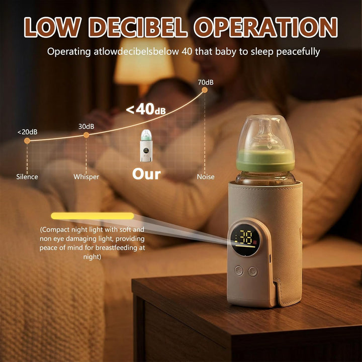 Flaschenwärmer Baby Unterwegs, tragbarer flaschenwärmer baby mit 6 Einstellbare Temperatur 38-50℃ US