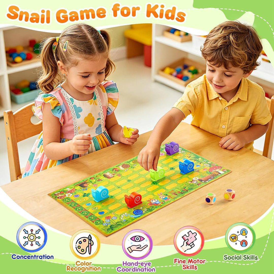 Kleine Schnecke Spiel, Klassiker Brettspiel &amp; Familienspiel ab 3-6 Jahren, Schneckenrennen Spiele fü