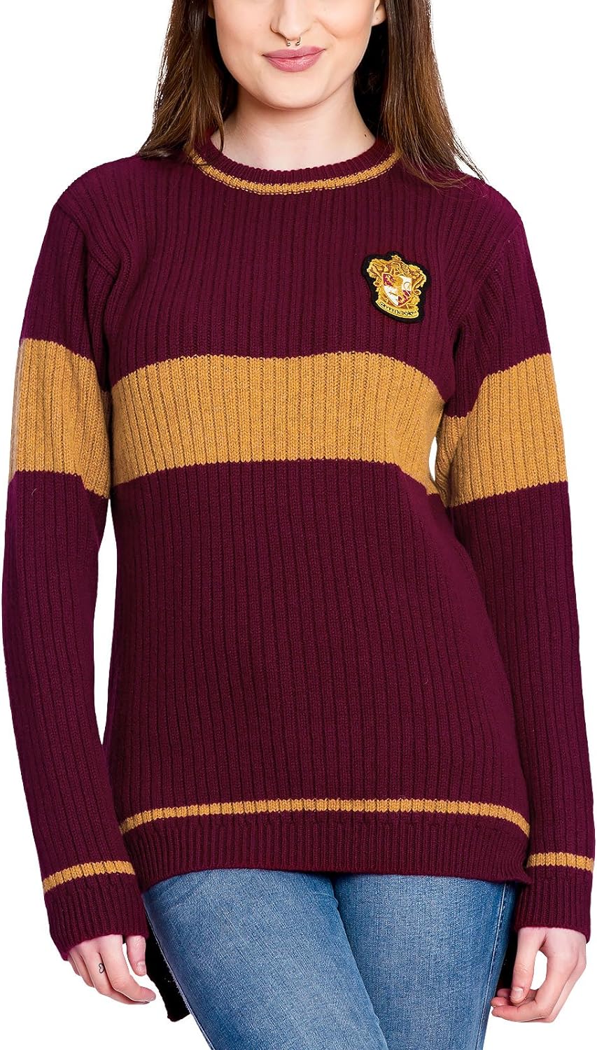 Harry Potter Quidditch Gryffindor Sweater Pullover Original aus dem Film Lammwolle - S