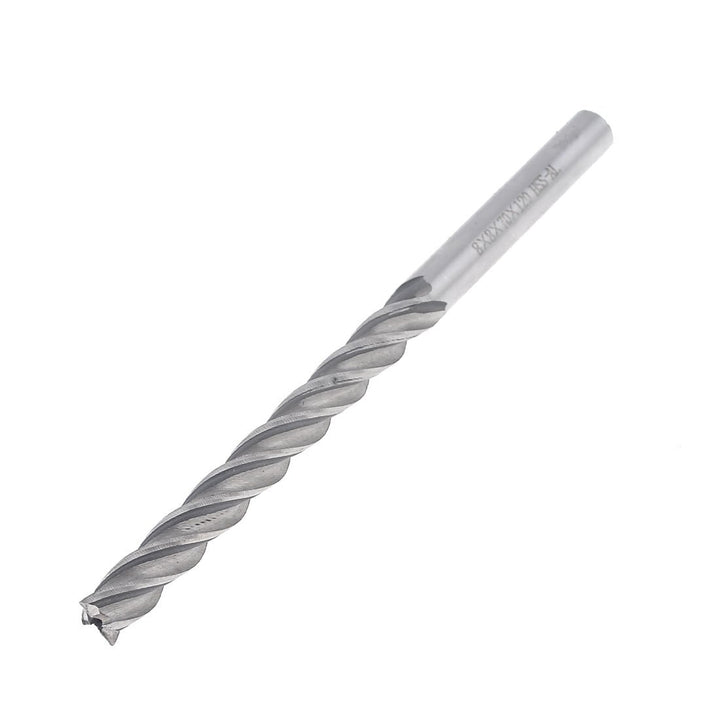sourcing map Silber Ton HSS Helical Groove 4 Flute 8 mm Schneiden Dia Schaftfräser de 8x8x70x120mm,