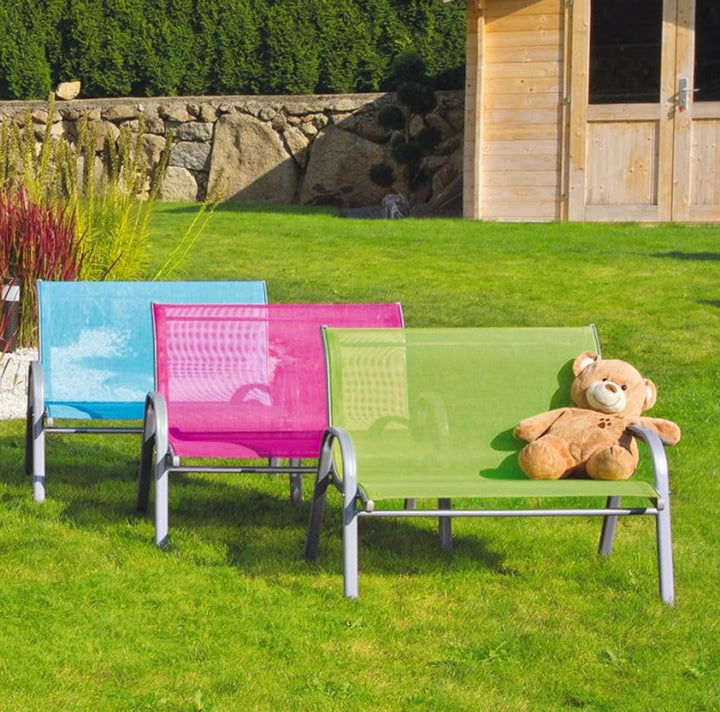 Hline Kinderbank Gartenbank für 2 Kinder 2-Sitzer Bank (Rosa/Pink) Rosa / Pink, Rosa / Pink