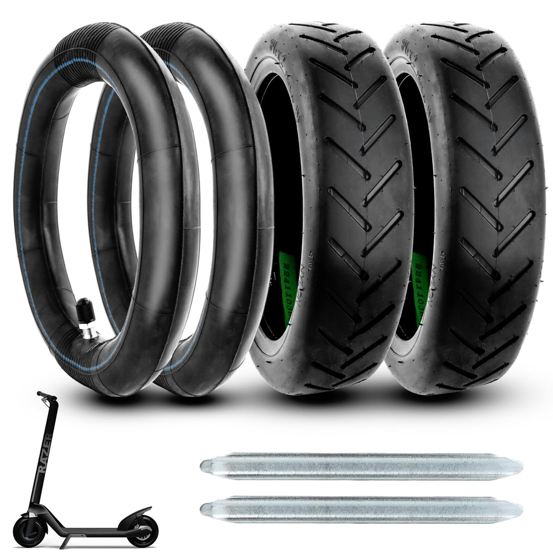 E Scooter Reifen 8 1/2 x2, Anti-Rutsch 8,5 Zoll Reifen E Scooter, Offroad Reifen mit 2 Reifen und 2
