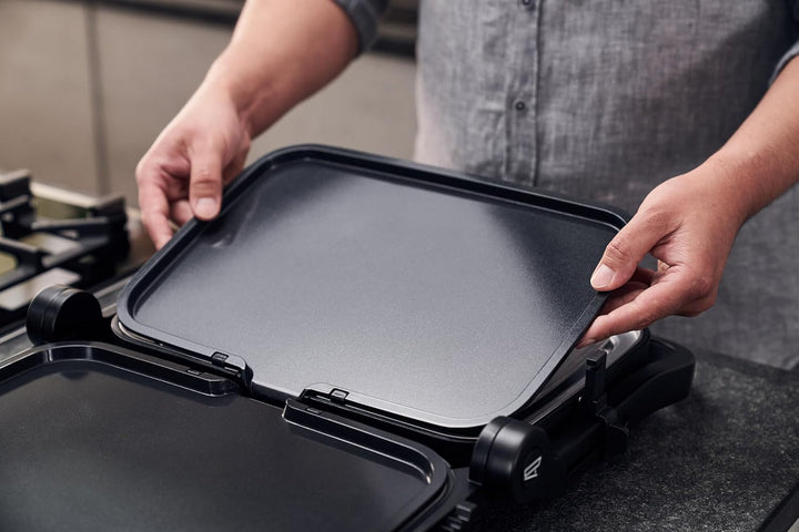 ZWILLING ENFINIGY Teppanyaki-Platten für Kontaktgrill, Plancha-Platten, Keramik-Antihaftbeschichtet,