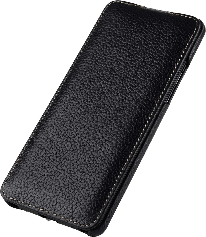 STILGUT UltraSlim entwickelt für OnePlus 8 Hülle aus Leder - OnePlus 8 Flip Case, Klapphülle, Handyh