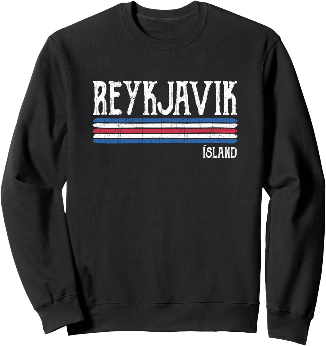Vintage Reykjavik Island Flagge Island Reise Souvenir Sweatshirt