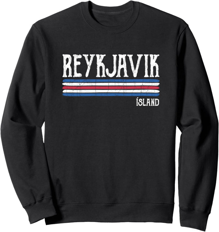 Vintage Reykjavik Island Flagge Island Reise Souvenir Sweatshirt