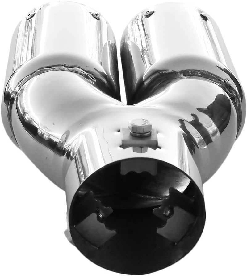 Doppel Auspuffblende Endrohr Auspuff Universell Schalldampf Doppelendrohr Sport Sportauspuff Blende