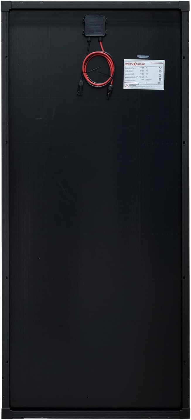 enjoy solar® Monokristallines Solarmodul 200W 12V, Solarpanel mit PERC 9BB schwarzes Rahmen Version