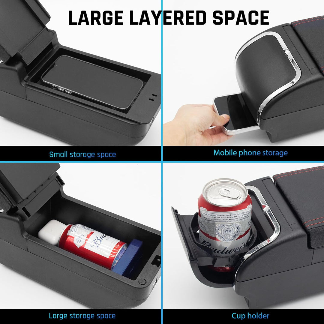 Doppelschicht Armlehne Box Für Mitsubishi Mirage Attraction Space Star 2014-2023 Mittelkonsole Aufbe