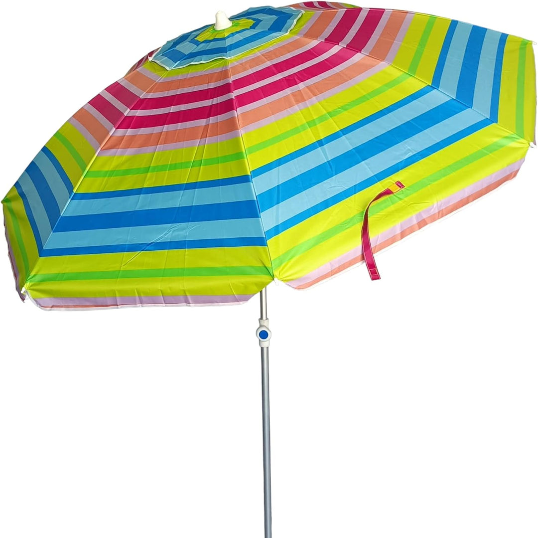 Pincho Strandschirm Ø 180 cm, winddicht, UV-Schutz 50, hochwertige Materialien, Aluminiumrohr, Fiber