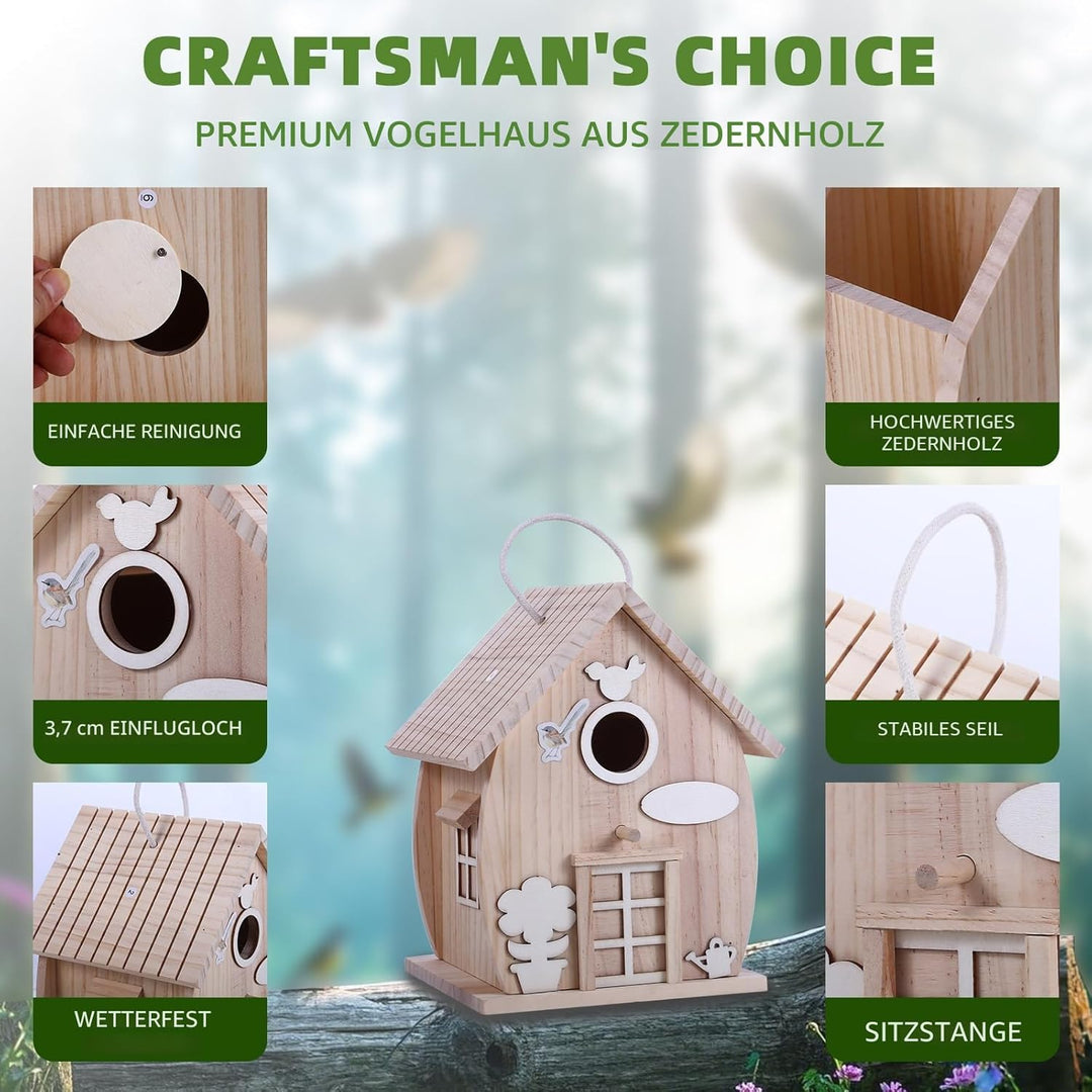 Vogelhaus-Set aus Holz zum Selbermachen, für Erwachsene zum Bauen, Outdoor-Holzbearbeitung, Basteln,