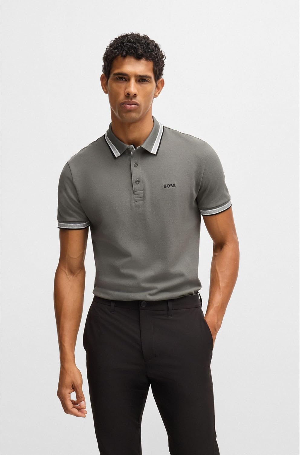 BOSS Green Herren Poloshirt Paddy 3XL Light/Pastel Grey54, 3XL Light/Pastel Grey54