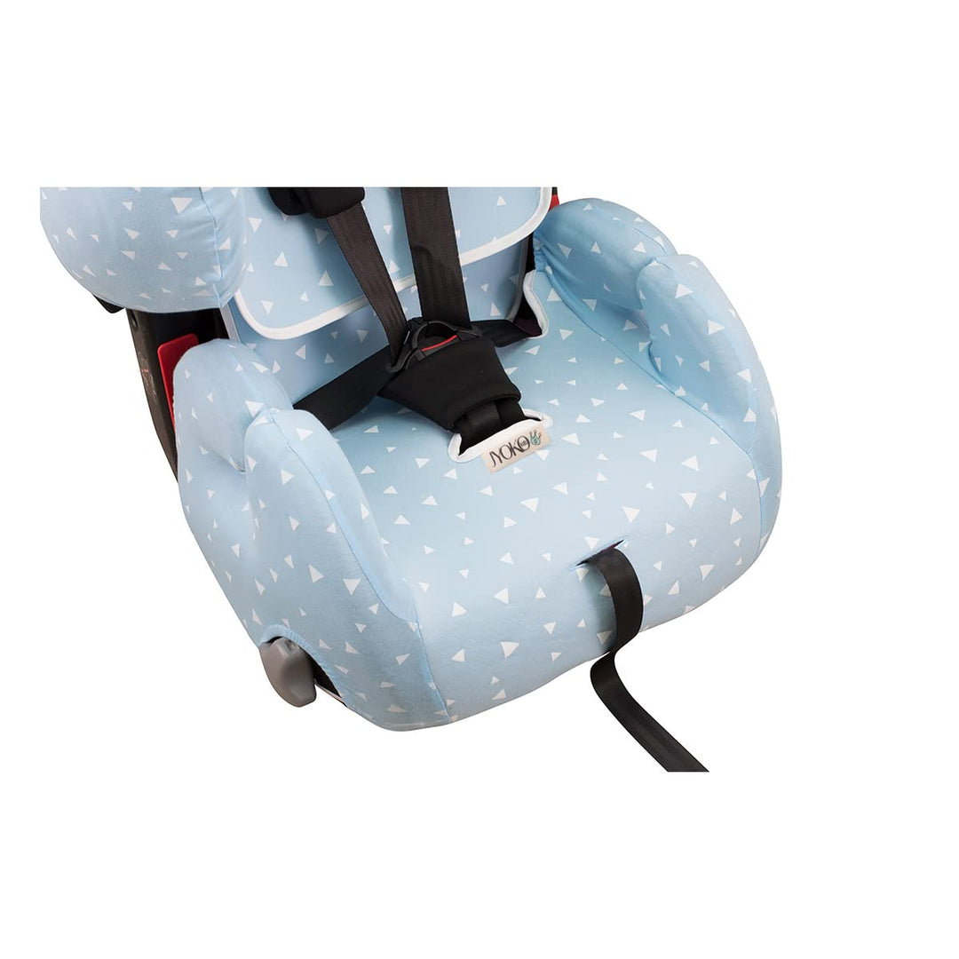 JYOKO KIDS Bezug für Autositz kompatibel mit Recaro Young Sport Hero, aus Baumwolle (Blue Sparkles),