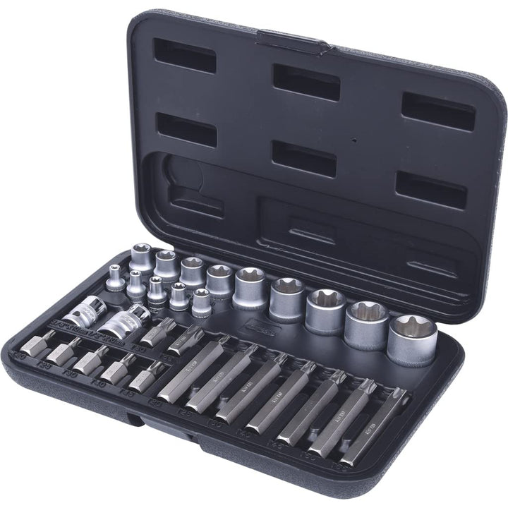KS Tools 911.4301-2 TX-Steckschlüssel- und Bit-Satz, 30-tlg. Bits mit Bohrung