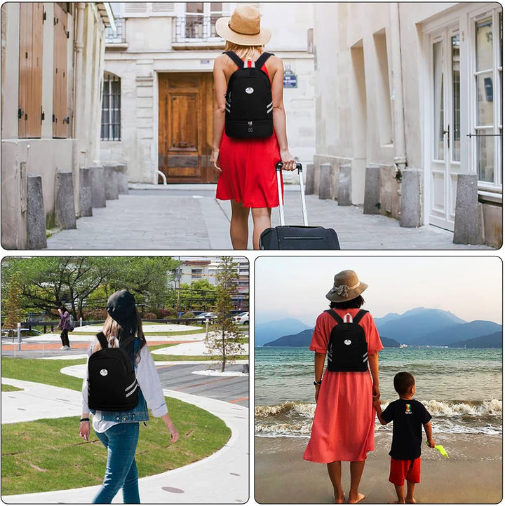 HUA ANGEL Rucksack Damen GrossE KapazitäT Faltbarer EIN Wochenende Sportrucksack Mit Schuhfach Und N