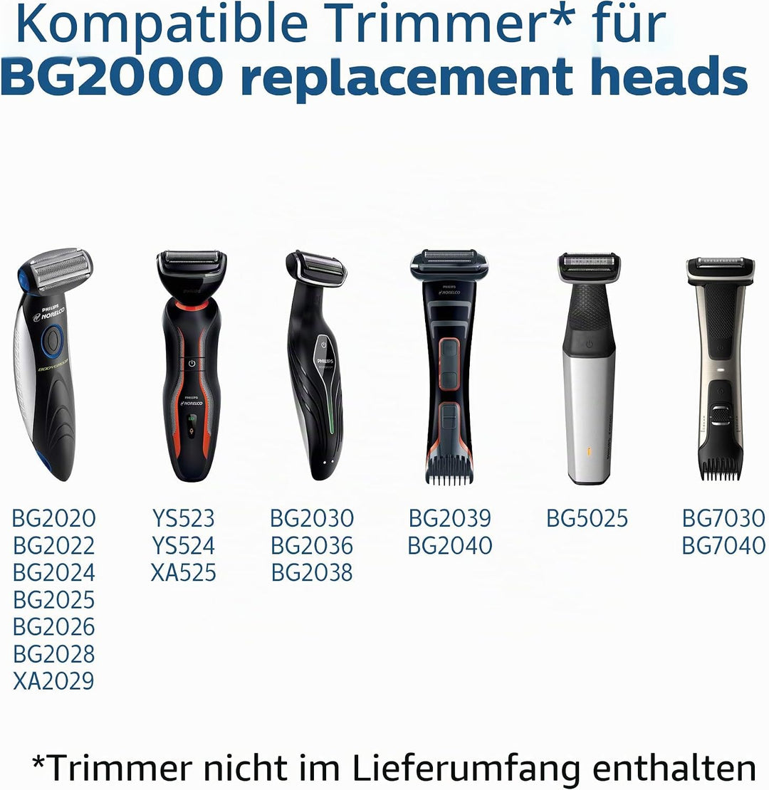 Norelco BG2000 Ersatzkopf für Bodygroom, Schwarzmetall, Wasserdicht, Aufladbar, Männer, Körperpflege