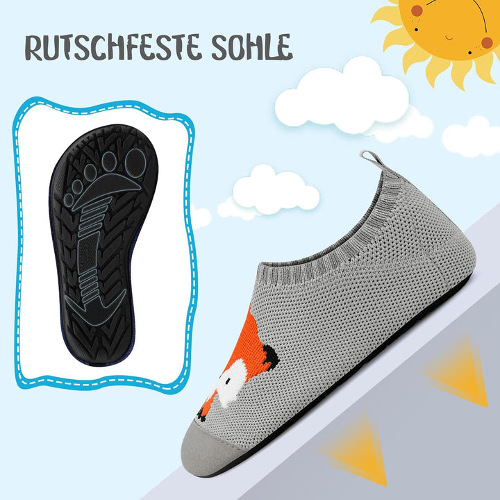 Hausschuhe Kinder Junge Mädchen Pantoffeln Atmungsaktive Rutschfest Turnschläppchen Weich Barfusssch
